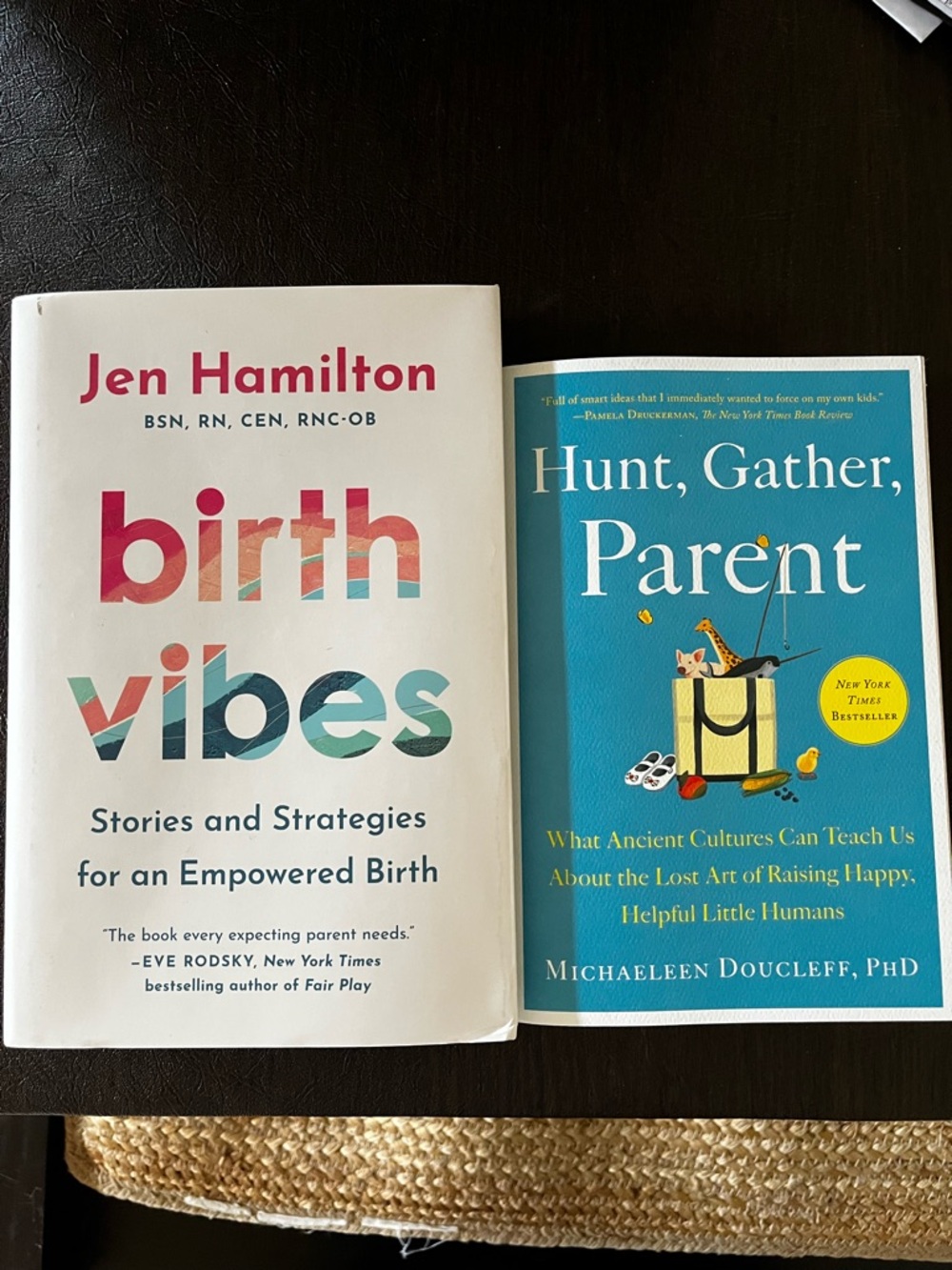 2 new parenting books Birth Vibes and Hunt Gather Parent